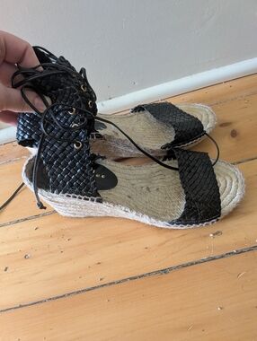Bettye Muller Leather Espadrilles